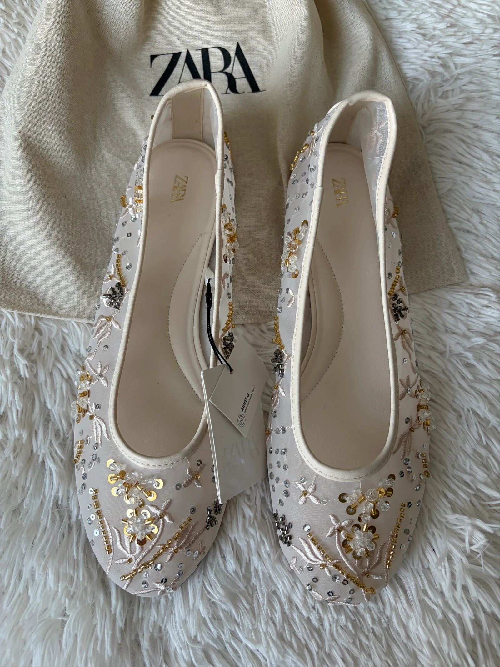 Zara verfraaide mesh ballet flats 🩰🤍 41 – photo 3